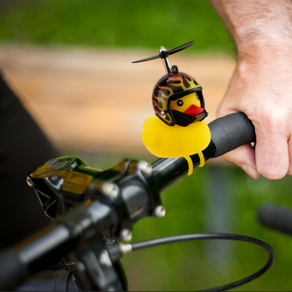 Paperella di Gomma per Bici con Casco - Fiamme