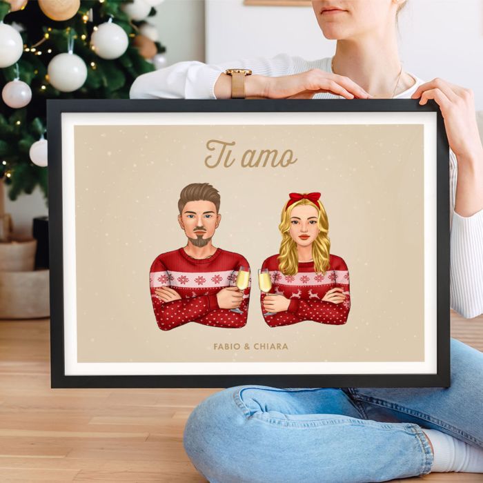 Poster Personalizzato Illustrazione con 2 Persone