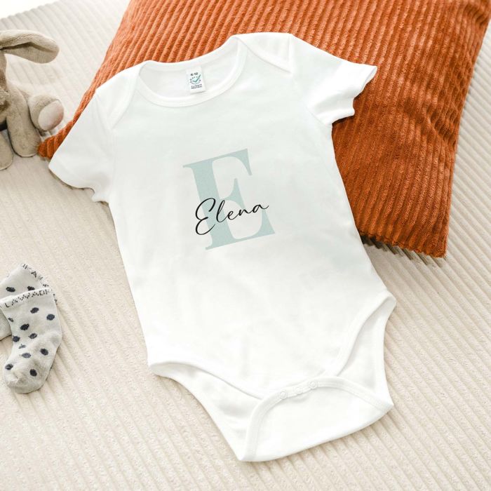 Body Neonato Personalizzato con Monogramma