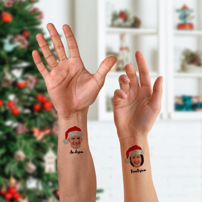 Set di 6 Tatuaggi Personalizzati per Natale